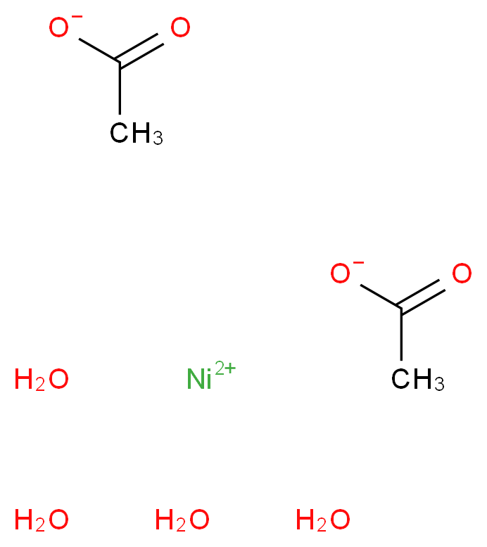 乙酸镍(II)四水合物_分子结构_CAS_6018-89-9)