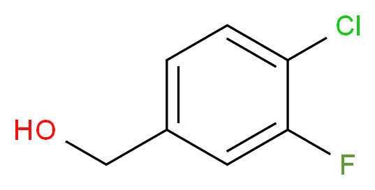 4-Chloro-3-fluorobenzyl alcohol_分子结构_CAS_202925-10-8)