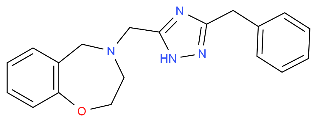 4-[(3-benzyl-1H-1,2,4-triazol-5-yl)methyl]-2,3,4,5-tetrahydro-1,4-benzoxazepine_分子结构_CAS_)