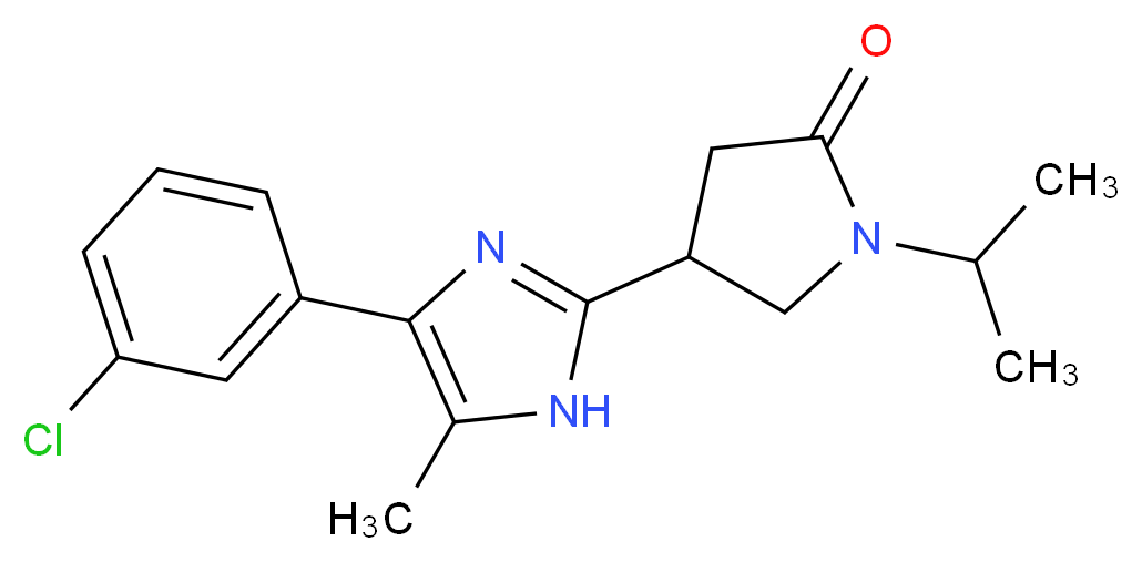 4-[4-(3-chlorophenyl)-5-methyl-1H-imidazol-2-yl]-1-isopropyl-2-pyrrolidinone_分子结构_CAS_)