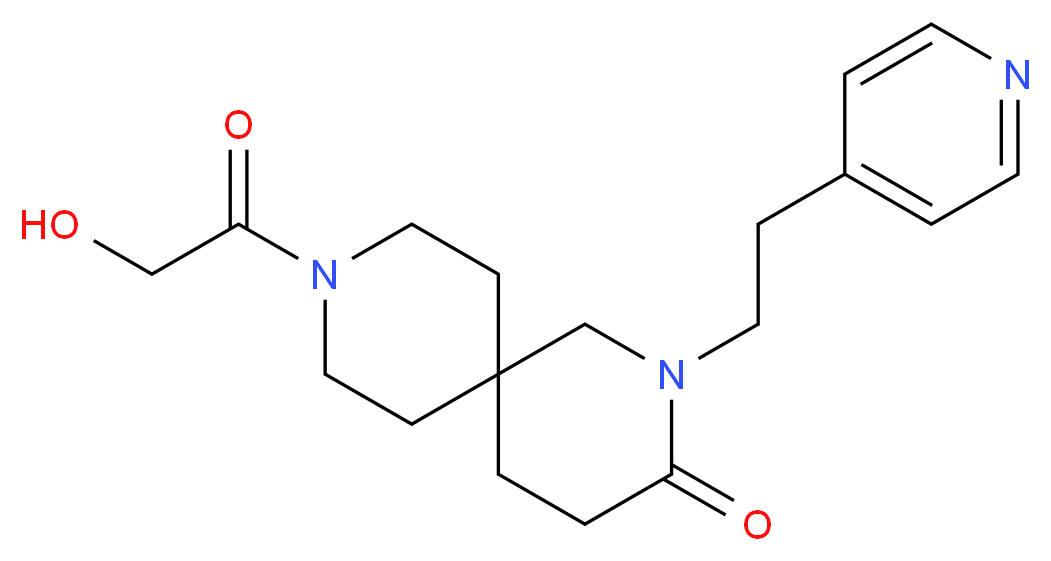 9-glycoloyl-2-(2-pyridin-4-ylethyl)-2,9-diazaspiro[5.5]undecan-3-one_分子结构_CAS_)