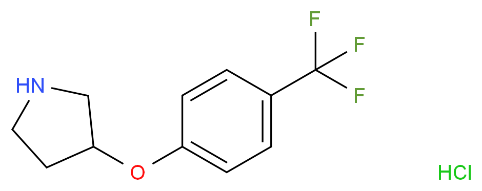 3-[4-(trifluoromethyl)phenoxy]pyrrolidine hydrochloride_分子结构_CAS_1211511-40-8