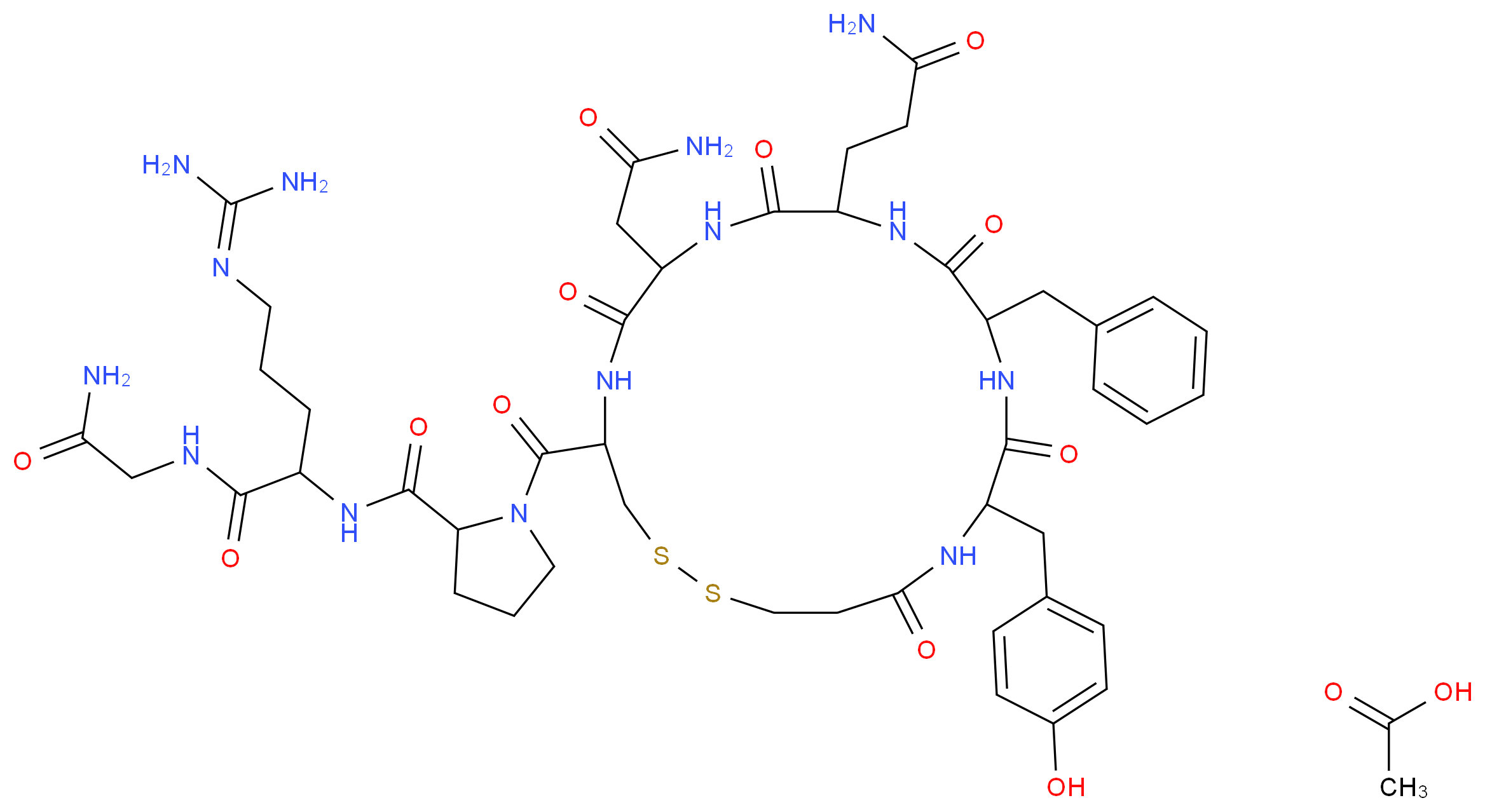 Desmopressin Acetate_分子结构_CAS_62288-83-9)