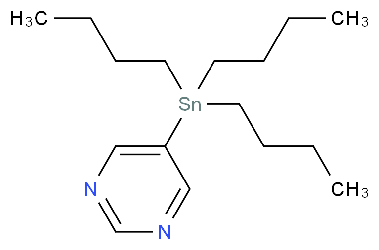 5-(Tributylstannyl)pyrimidine_分子结构_CAS_144173-85-3)