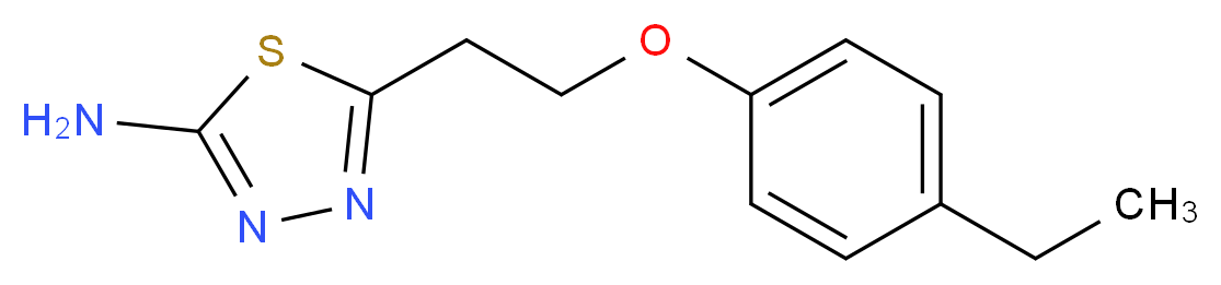 5-[2-(4-ethylphenoxy)ethyl]-1,3,4-thiadiazol-2-amine_分子结构_CAS_915924-25-3