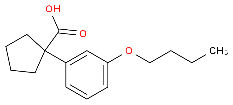 1-(3-butoxyphenyl)cyclopentane-1-carboxylic acid_分子结构_CAS_74316-94-2