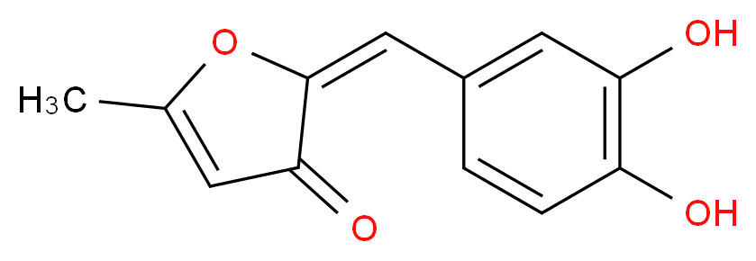(2E)-2-[(3,4-dihydroxyphenyl)methylidene]-5-methyl-2,3-dihydrofuran-3-one_分子结构_CAS_906366-79-8