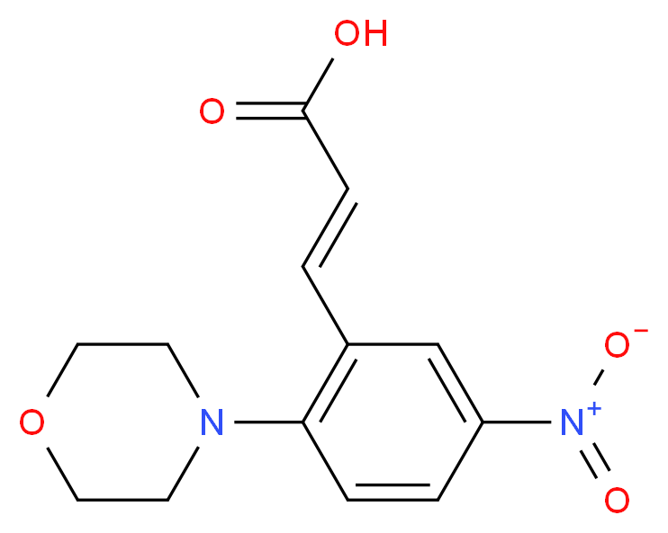 (E)-3-(2-Morpholino-5-nitrophenyl)-2-propenoic acid_分子结构_CAS_)