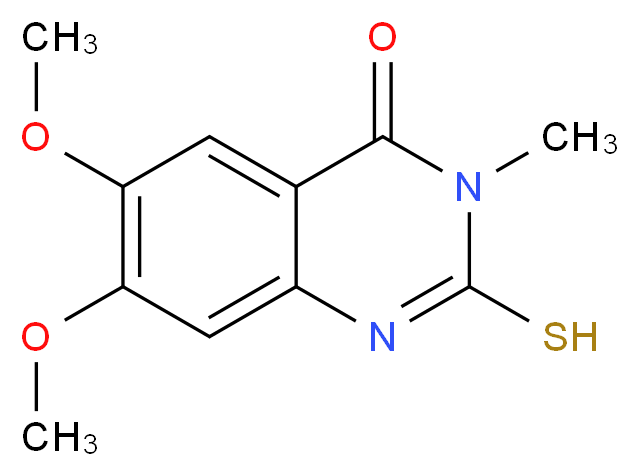 2-Mercapto-6,7-dimethoxy-3-methylquinazolin-4(3H)-one_分子结构_CAS_)