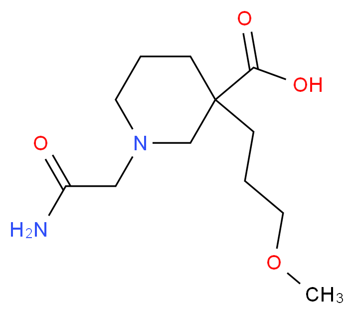 1-(2-amino-2-oxoethyl)-3-(3-methoxypropyl)-3-piperidinecarboxylic acid_分子结构_CAS_)