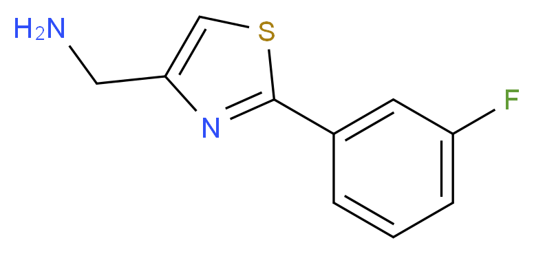 [2-(3-fluorophenyl)-1,3-thiazol-4-yl]methanamine_分子结构_CAS_885280-31-9