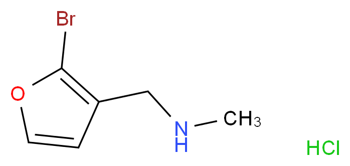 N-methyl-(2-bromo-3-furyl)methylamine hydrochloride_分子结构_CAS_926921-76-8)