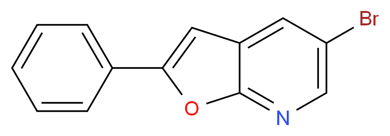 5-bromo-2-phenylfuro[2,3-b]pyridine_分子结构_CAS_431942-30-2