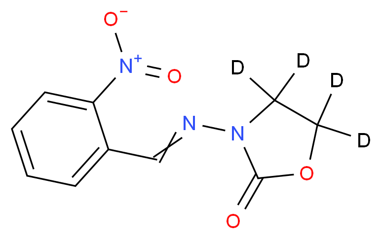 3-[(E)-[(2-nitrophenyl)methylidene]amino](<sup>2</sup>H<sub>4</sub>)-1,3-oxazolidin-2-one_分子结构_CAS_1007478-57-0