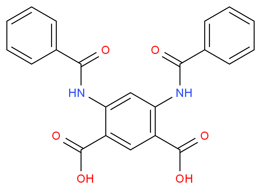 4,6-dibenzamidobenzene-1,3-dicarboxylic acid_分子结构_CAS_70553-45-6