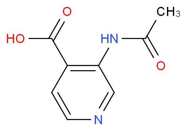 3-acetamidopyridine-4-carboxylic acid_分子结构_CAS_215103-12-1