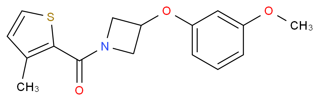 3-(3-methoxyphenoxy)-1-[(3-methyl-2-thienyl)carbonyl]azetidine_分子结构_CAS_)