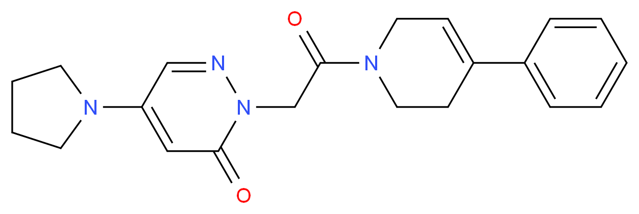 2-[2-oxo-2-(4-phenyl-3,6-dihydropyridin-1(2H)-yl)ethyl]-5-pyrrolidin-1-ylpyridazin-3(2H)-one_分子结构_CAS_)