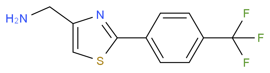 {2-[4-(trifluoromethyl)phenyl]-1,3-thiazol-4-yl}methanamine_分子结构_CAS_769920-90-3