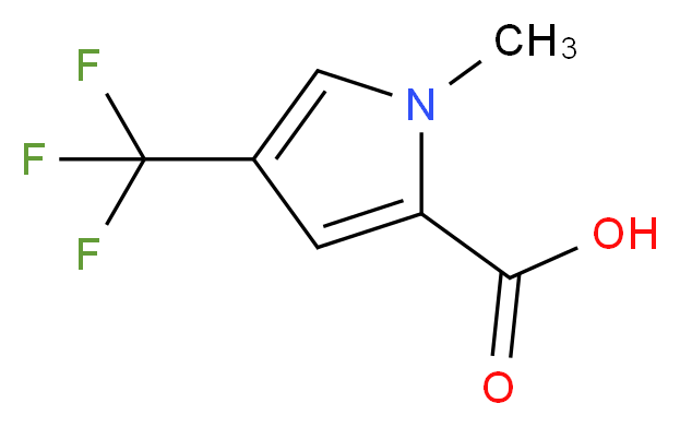 1-methyl-4-(trifluoromethyl)-1H-pyrrole-2-carboxylic acid_分子结构_CAS_1196157-55-7