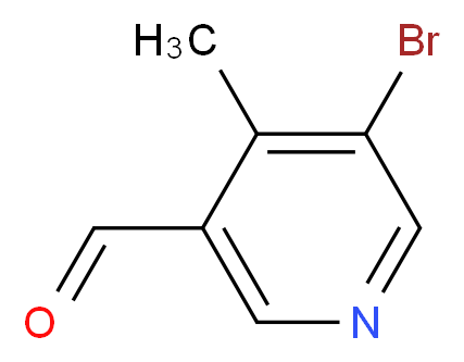 3-Pyridinecarboxaldehyde, 5-bromo-4-methyl-_分子结构_CAS_351457-86-8)