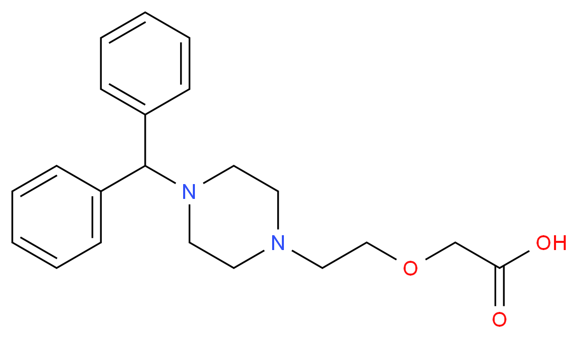 Deschloro Cetirizine Dihydrochloride_分子结构_CAS_83881-54-3)