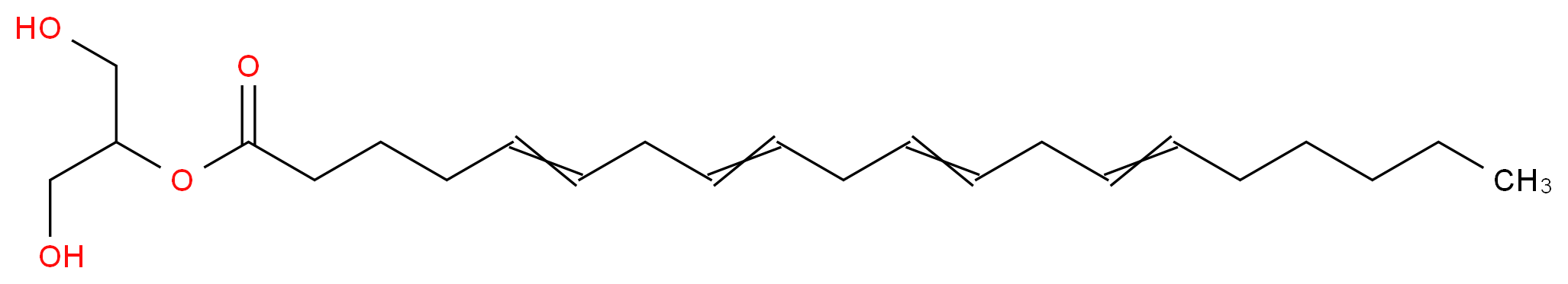 1,3-dihydroxypropan-2-yl icosa-5,8,11,14-tetraenoate_分子结构_CAS_53847-30-6