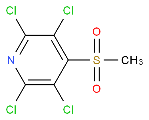 2,3,5,6-Tetrochloro-4-(methylsulfonyl)pyridine_分子结构_CAS_13108-52-6)