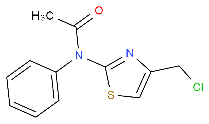 N-[4-(chloromethyl)-1,3-thiazol-2-yl]-N-phenylacetamide_分子结构_CAS_)