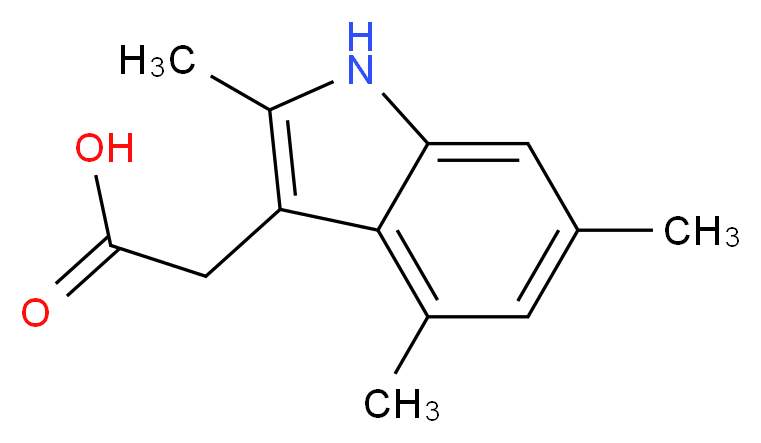 (2,4,6-Trimethyl-1H-indol-3-yl)-acetic acid_分子结构_CAS_)