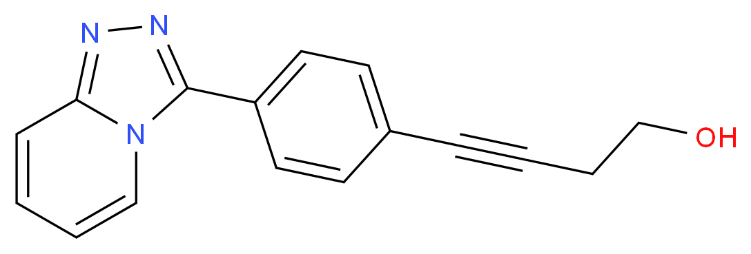 4-(4-[1,2,4]triazolo[4,3-a]pyridin-3-ylphenyl)-3-butyn-1-ol_分子结构_CAS_)