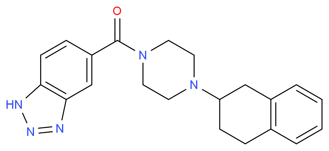 5-{[4-(1,2,3,4-tetrahydro-2-naphthalenyl)-1-piperazinyl]carbonyl}-1H-1,2,3-benzotriazole_分子结构_CAS_)