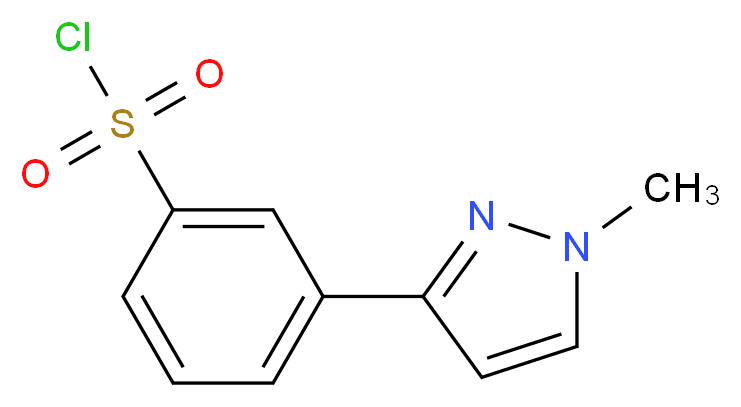 3-(1-Methyl-1H-pyrazol-3-yl)benzenesulphonyl chloride 97%_分子结构_CAS_912569-59-6)