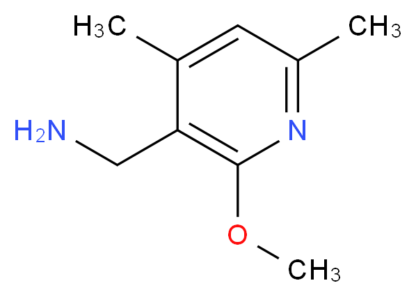 (2-methoxy-4,6-dimethylpyridin-3-yl)methanamine_分子结构_CAS_46002-83-9