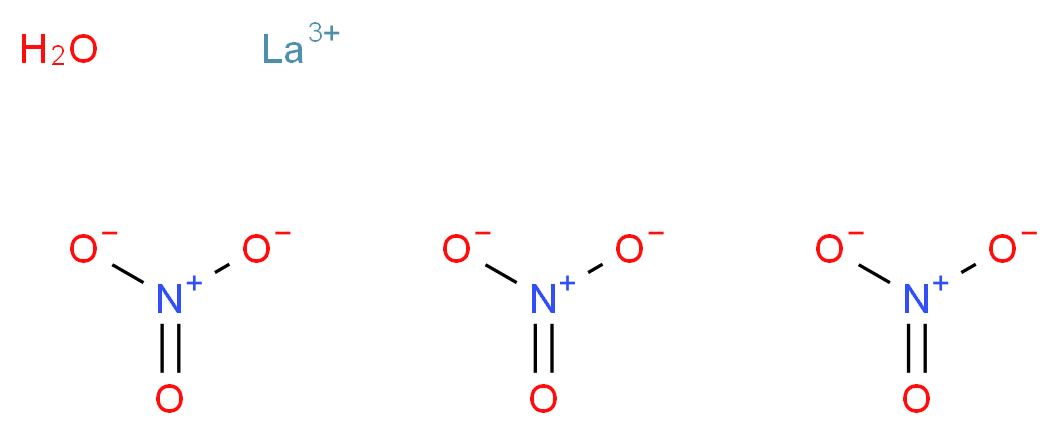 lanthanum(3+) ion hydrate trinitrate_分子结构_CAS_100587-94-8