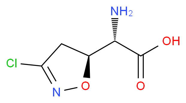 (2S)-2-amino-2-[(5S)-3-chloro-4,5-dihydro-1,2-oxazol-5-yl]acetic acid_分子结构_CAS_42228-92-2