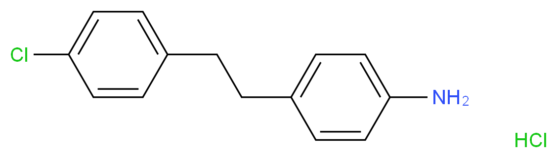 {4-[2-(4-Chlorophenyl)ethyl]phenyl}amine hydrochloride_分子结构_CAS_1185297-02-2)