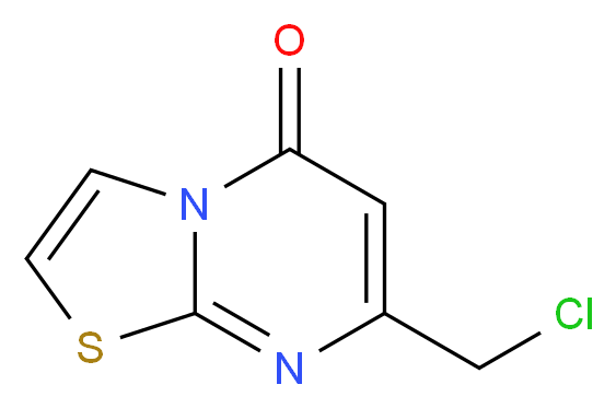 7-(chloromethyl)-5H-[1,3]thiazolo[3,2-a]pyrimidin-5-one_分子结构_CAS_62773-09-5