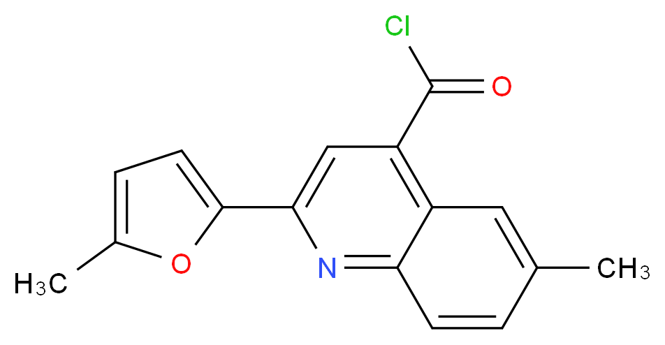 6-Methyl-2-(5-methyl-2-furyl)quinoline-4-carbonyl chloride_分子结构_CAS_)