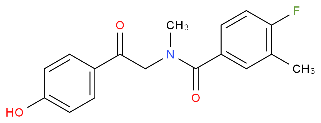 4-fluoro-N-[2-(4-hydroxyphenyl)-2-oxoethyl]-N,3-dimethylbenzamide_分子结构_CAS_)