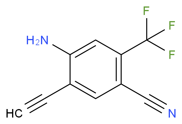 4-amino-5-ethynyl-2-(trifluoromethyl)benzenecarbonitrile_分子结构_CAS_)