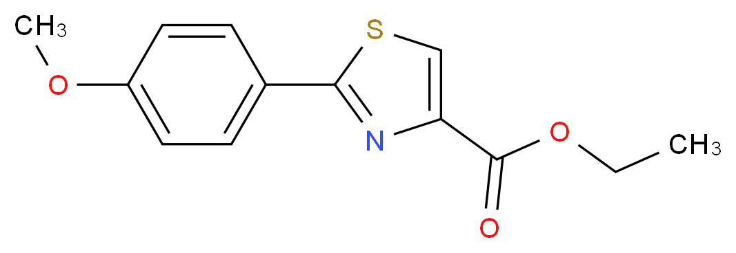 Ethyl 2-(4-methoxyphenyl)thiazole-4-carboxylate_分子结构_CAS_57677-79-9)