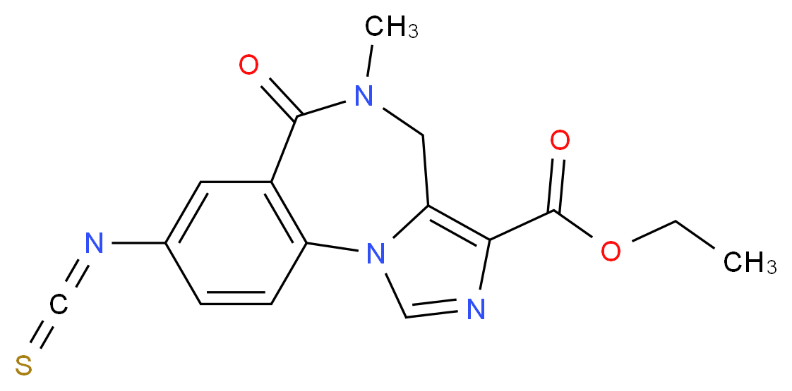 ethyl 12-isothiocyanato-8-methyl-9-oxo-2,4,8-triazatricyclo[8.4.0.0<sup>2</sup>,<sup>6</sup>]tetradeca-1(10),3,5,11,13-pentaene-5-carboxylate_分子结构_CAS_954107-48-3