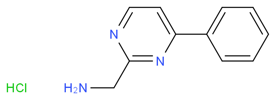 (4-phenylpyrimidin-2-yl)methanamine hydrochloride_分子结构_CAS_1196147-12-2