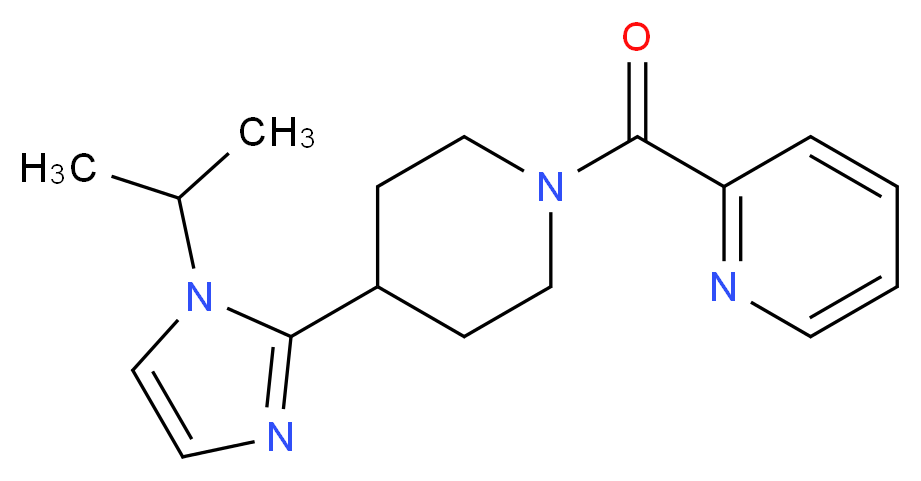 2-{[4-(1-isopropyl-1H-imidazol-2-yl)-1-piperidinyl]carbonyl}pyridine_分子结构_CAS_)