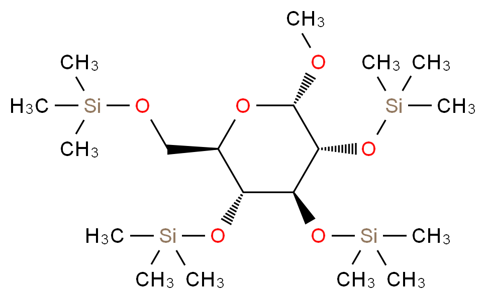 {[(2R,3R,4S,5R,6S)-6-methoxy-3,4,5-tris[(trimethylsilyl)oxy]oxan-2-yl]methoxy}trimethylsilane_分子结构_CAS_2641-79-4