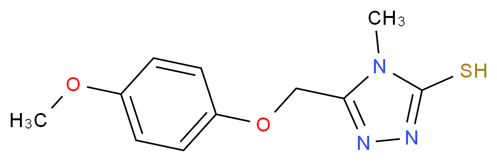 5-[(4-Methoxyphenoxy)methyl]-4-methyl-4H-1,2,4-triazole-3-thiol_分子结构_CAS_)