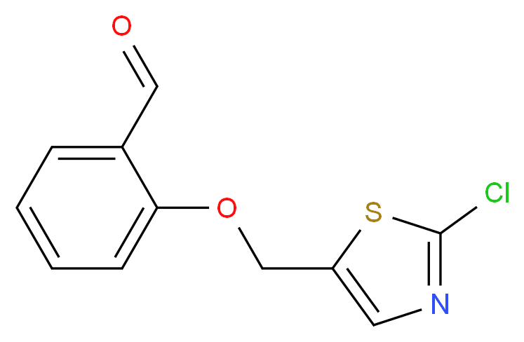 2-[(2-chloro-1,3-thiazol-5-yl)methoxy]benzaldehyde_分子结构_CAS_338393-47-8