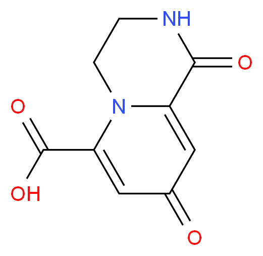 1,8-dioxo-1H,2H,3H,4H,8H-pyrido[1,2-a]piperazine-6-carboxylic acid_分子结构_CAS_5368-42-3)