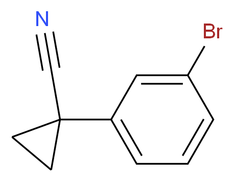 1-(3-bromophenyl)cyclopropane-1-carbonitrile_分子结构_CAS_124276-83-1